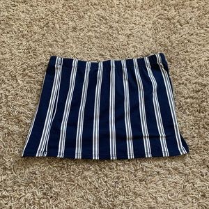 Blue and white striped tube top